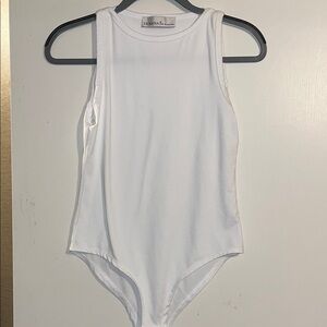 Zenana White Tank Bodysuit